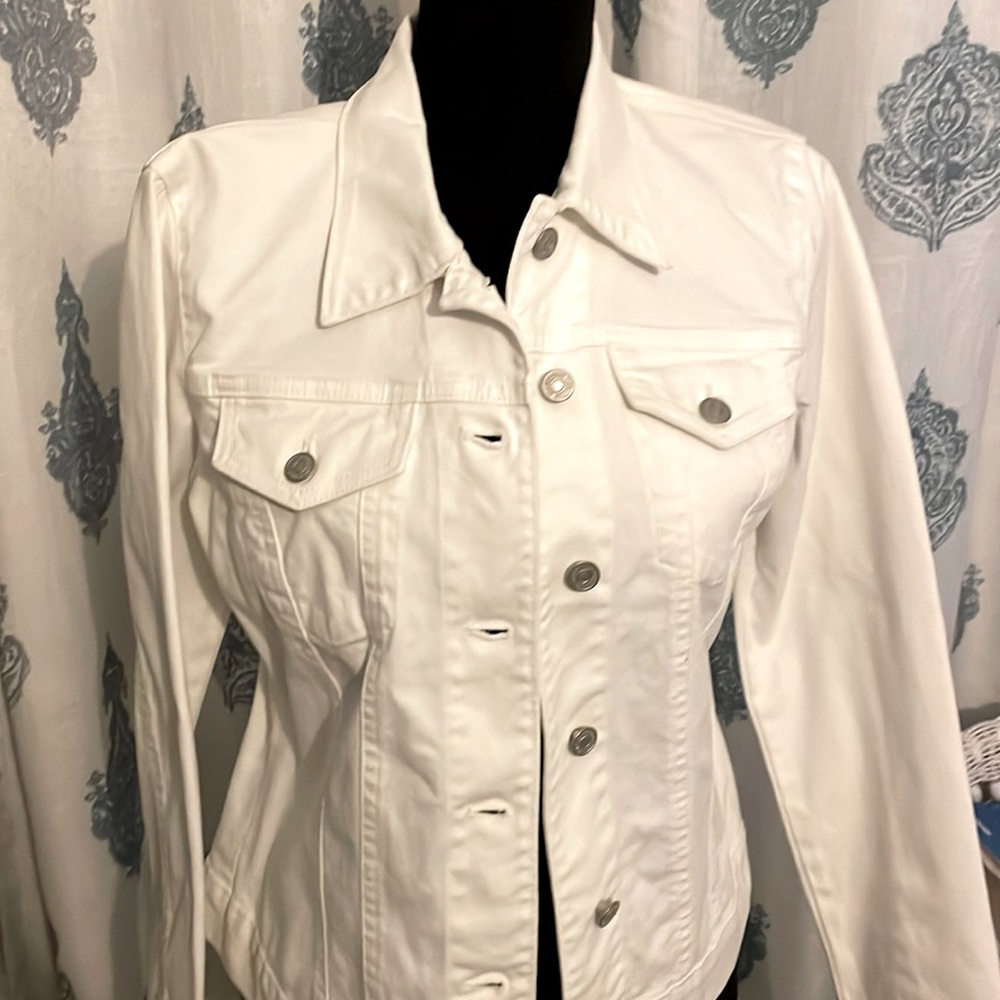 Gap White Denim Jacket - image 1